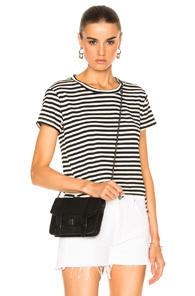 Amo Twist Tee In Black,stripes
