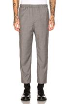 Oamc Cropped Drawcord Pant In Gray