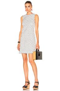 Dolce & Gabbana Sleeveless Dress In Geometric Print,white