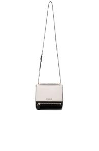 Givenchy Mini Snake & Leather Pandora In Black,animal Print,gray