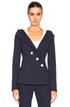 Mugler Tailored Twill Jacket In Blue