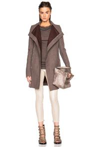 Rick Owens Zipped Eileen Peacoat In Brown