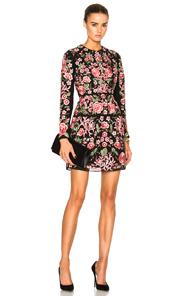 Needle & Thread Embroidered Rose Prom Dress In Black,red,floral