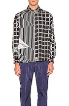 Givenchy Chains & 4g Stripe Print Shirt In Abstract,black,stripes
