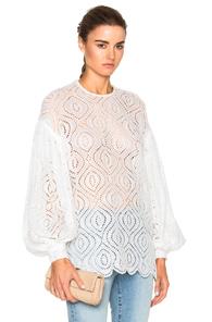 Zimmermann Karmic Embroidered Top In White