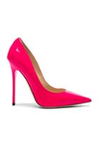 Jimmy Choo Neon Patent Leather Anouk  Heels In Pink