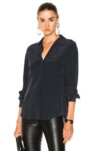 L'agence Valerie Safari Blouse In Blue