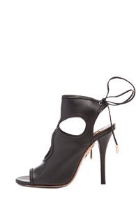 Aquazzura Sexy Thing Leather Heels In Black