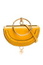 Chloe Small Nile Leather Minaudiere In Yellow