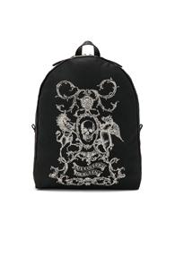 Alexander Mcqueen Printed Backpack In Black