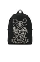 Alexander Mcqueen Printed Backpack In Black