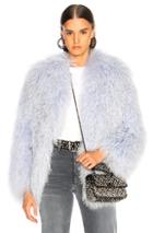 Sprung Alma Fur Coat In Purple