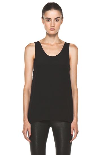 Chloe Silk Tank In Black