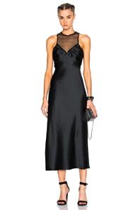 Alexander Wang Ball Studs Slip Dress In Black