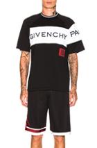 Givenchy Color Block Logo Tee In Black,red,white