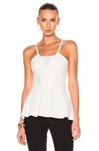 Roland Mouret Turing Multi Floral Viscose Knit Top In White
