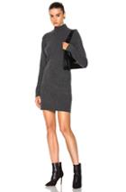 Frame Denim Turtleneck Long Sleeve Dress In Gray