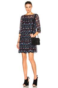 Tanya Taylor Hattie Dress In Black,blue,floral