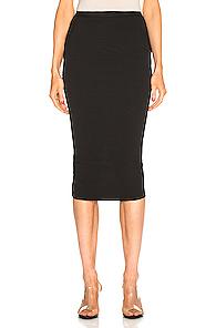 Rick Owens Soft Pillar Short Skirt In Black