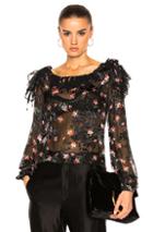 Preen By Thornton Bregazzi Esther Top In Black,floral,pink