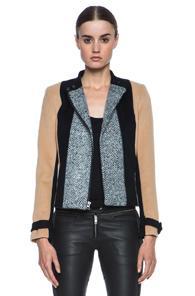 Laveer Vespa Wool Zip Up Jacket In Neutrals