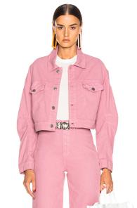 Grlfrnd Lacy Minimal Trucker In Pink