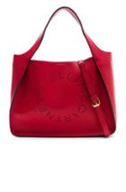 Stella Mccartney Perforated Logo Crossbody Tote In Red