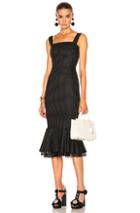 Dolce & Gabbana Sleeveless Midi Dress In Black,geometric