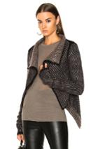 Rick Owens Butterfly Wrap Cardigan In Abstract,black,brown