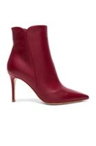 Gianvito Rossi Leather Levy Ankle Boots In Red