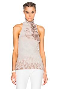 Raquel Allegra Racerback Turtleneck Sweater In Neutrals,ombre & Tie Dye