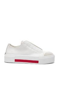 Alexander Mcqueen Canvas Platform Slide Sneakers In White