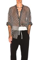 Haider Ackermann Short Sleeved Oversized Shirt In Black,geomtric Print