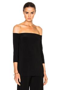 Norma Kamali Off The Shoulder Top In Black