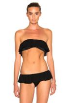 Norma Kamali Ruffled Bikini Top In Black