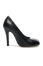 Maison Margiela Leather Tabi Heels In Black
