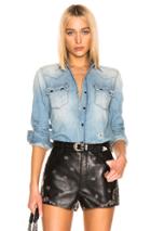 Saint Laurent Classic Texas Shirt In Denim Light