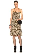 Equipment X Kate Moss Jessa Bias Slip Dress In Neutrals,animal Print