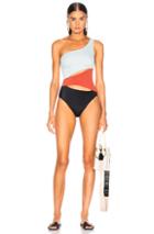 Solid & Striped Louise Swimsuit In Blue,brown,black