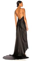Redemption Satin Long Dress In Black