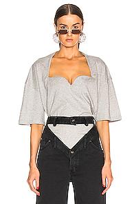 Y/project Push Up T Shirt In Gray