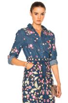 Needle & Thread Wild Flower Top In Blue,floral