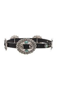 Alberta Ferretti Oval Western Belt In Black