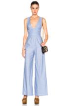 Fleur Du Mal Suspender Jumpsuit In Blue