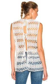 Alexis Georgette Top In White