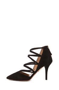 Aquazzura Electric Suede Pumps In Black