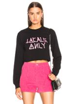 Adaptation Locals Only Cropped Tee In Black