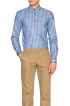 Stella Mccartney Long Sleeve Striped Shirt In Blue,stripes