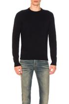 Saint Laurent Pullover Sweater In Blue