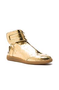 Maison Margiela Calf Hair & Suede Future High Tops In Brown